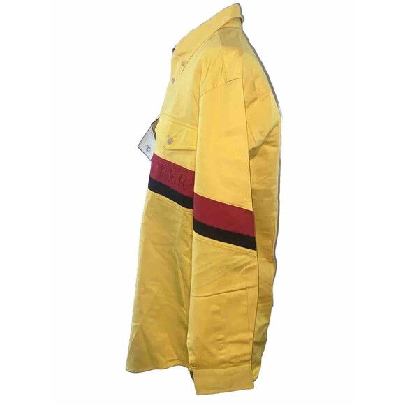 Roper Western Shirt Cowboy Large Yellow Red Vintage 90s Embroidered Striped - Picture 3 of 16